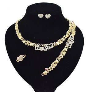 XOXO Gold Color Jewelry Set Dubai Gold Jewelry Set